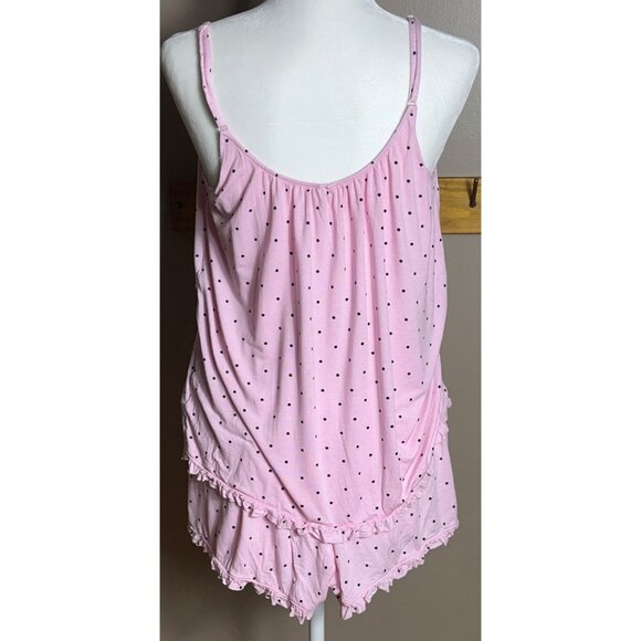 Joyspun Camisole Shorts Set Pink Polka Dot Pajamas Intimates Sleepwear Women M - Picture 8 of 8